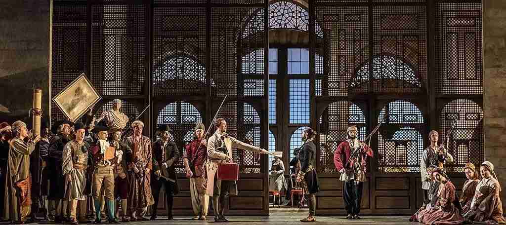 Glyndebourne Tour 2015 – David McVicar’s production of Mozart’s Die Entführung aus dem Serail at Milton Keynes – Ben Bliss, Clive Bayley, Franck Saurel, Anna Maria Labin, Rebecca Nelsen; conducted by Geoffrey Paterson 2 13265 1